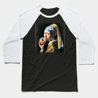 Pearl Earring Paczki Day Treat Baseball T-Shirt